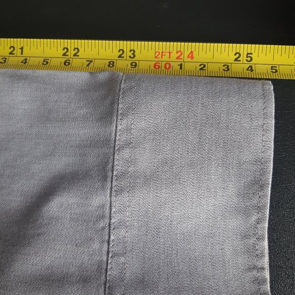 Calvin Klein SZ M Slim Fit Gray 100% Cotton Men's Button Down Shirt - Picture 12 of 13